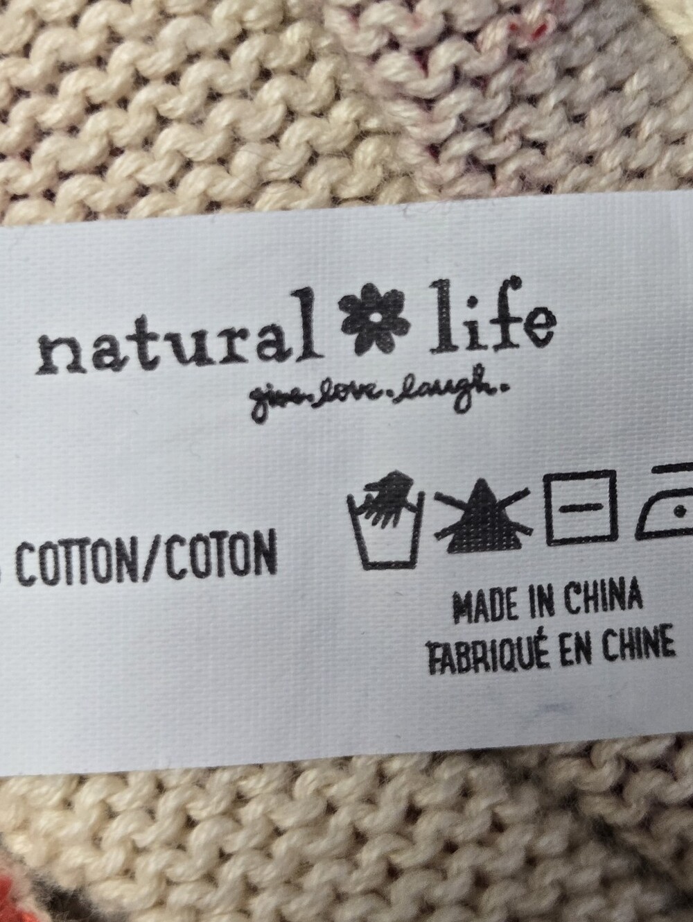Natural Life Tie Dye Top L / XL Oversize Slouchy Sweatshirt Red Fuschia Cream - Picture 16 of 16